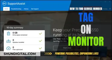Locating Service Tag Numbers: A Monitor Troubleshooting Guide