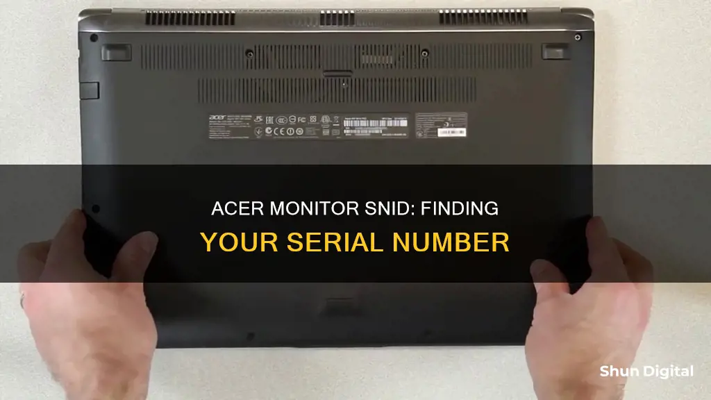 how to find snid on acer monitor