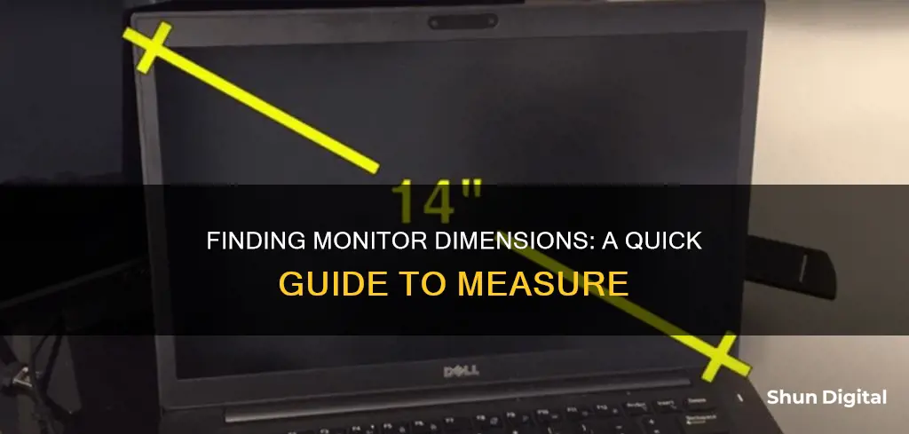 how to find the lengthxwidth of your monitor