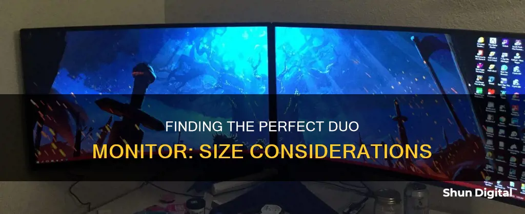 how to find the right size duo monitor