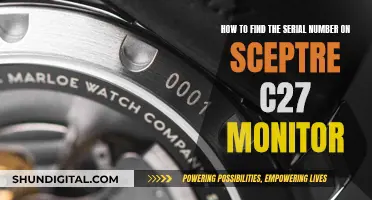 Locating the Serial Number on a Sceptre C27 Monitor