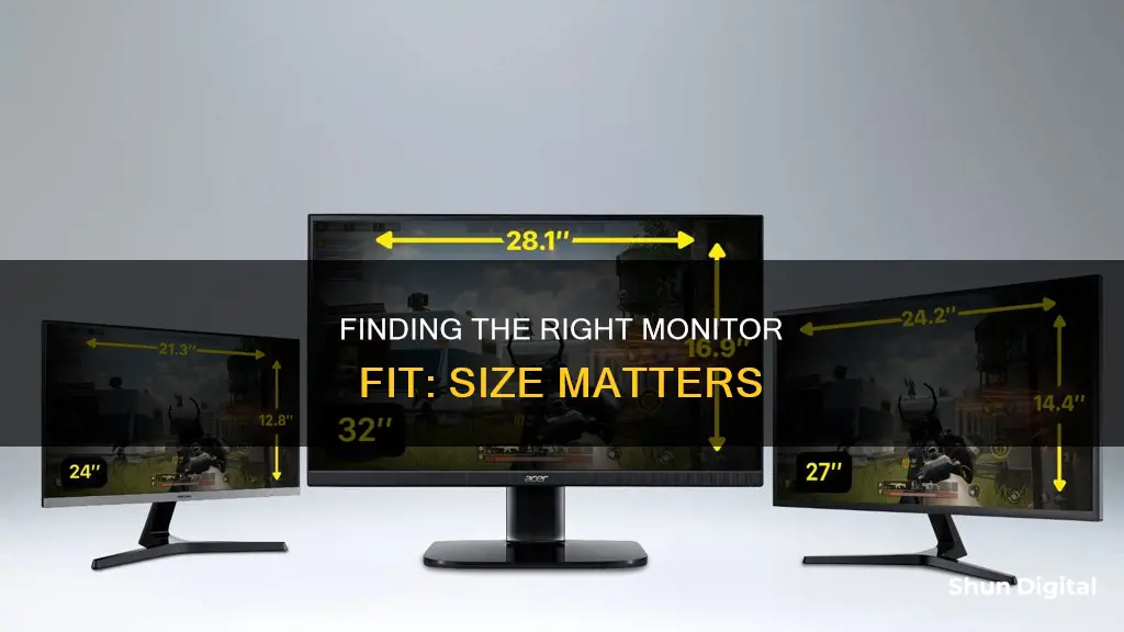 how to find the size od my monitor