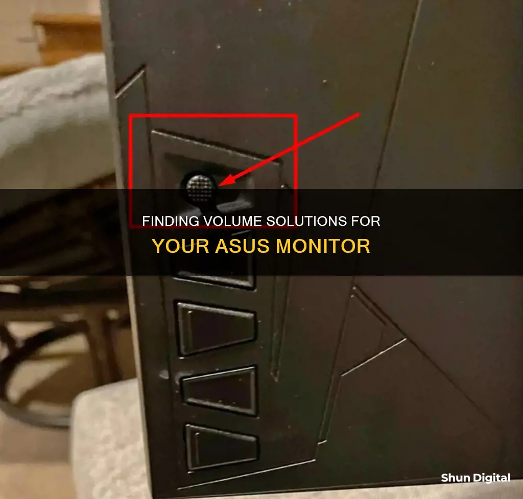 how to find volume for asus monitor