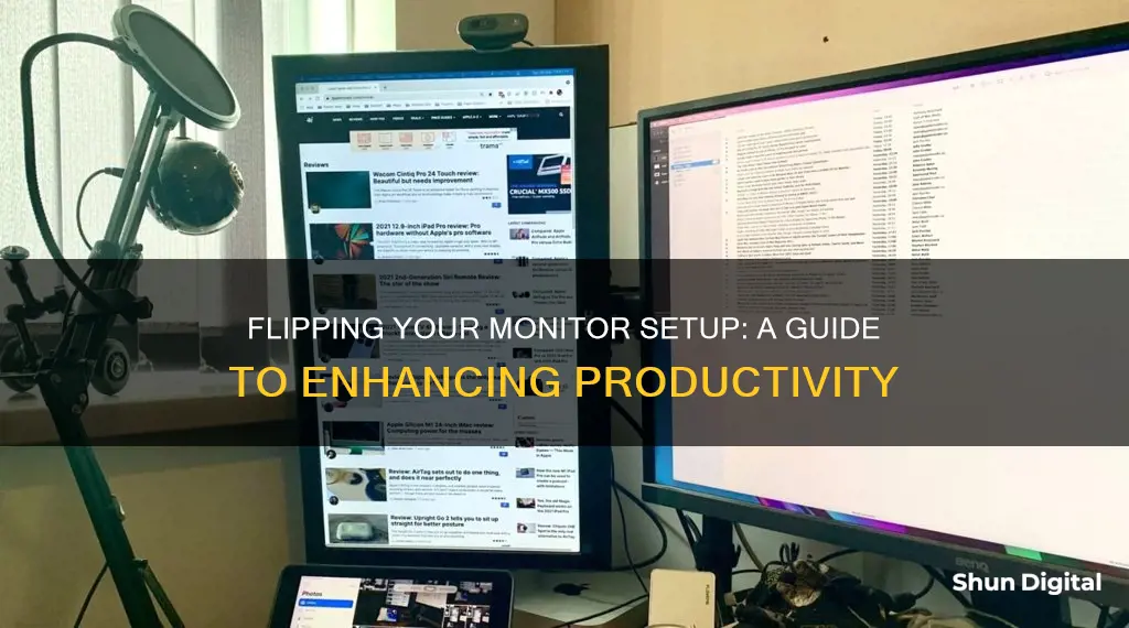 how to flip monitor setup