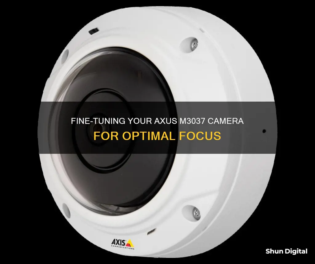 how to focus a axus m3037 camera