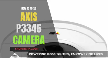 Adjusting Axis P3346 Cameras for Optimal Focus