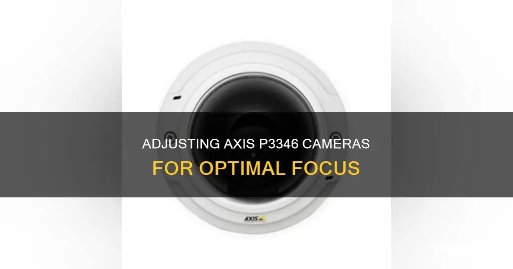 how to focus axis p3346 camera