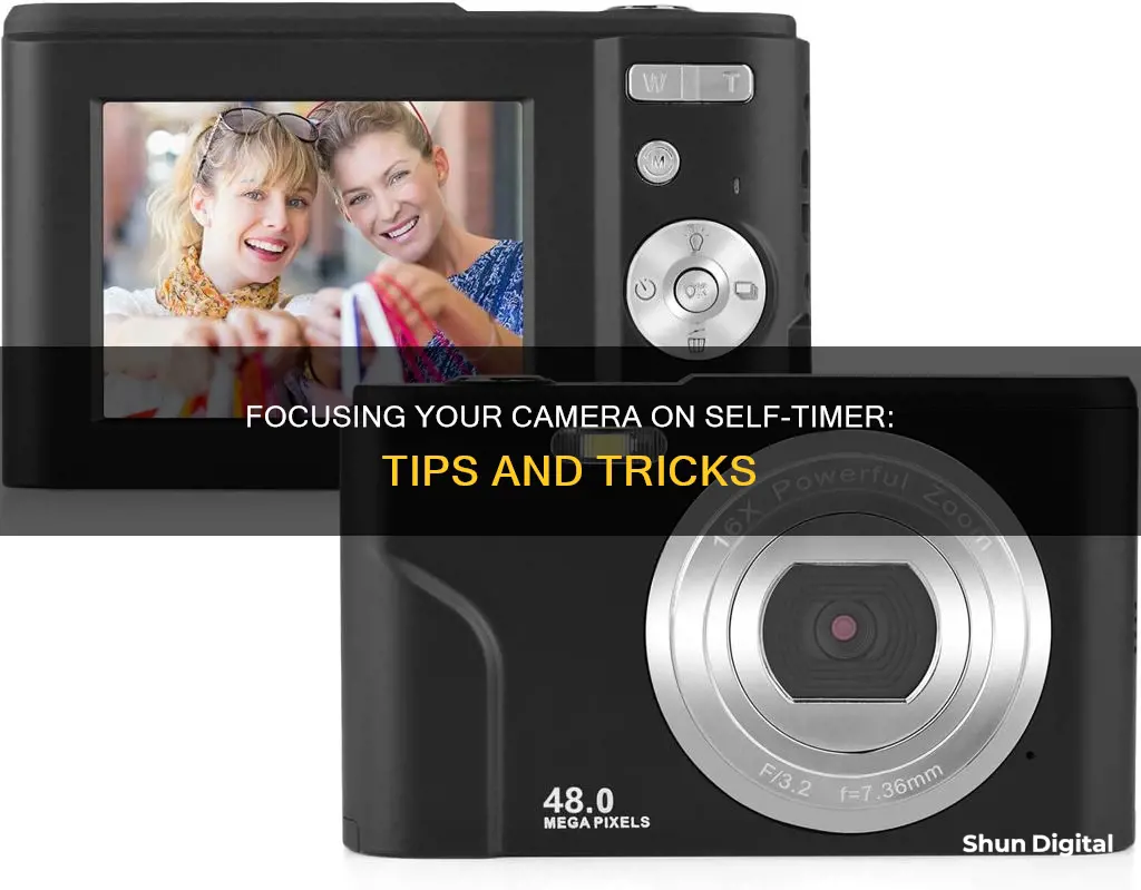 how to focus camera on self timer