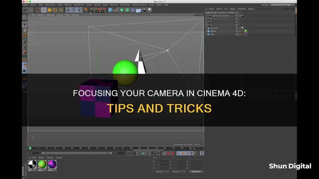 how to focus camera on something c4d