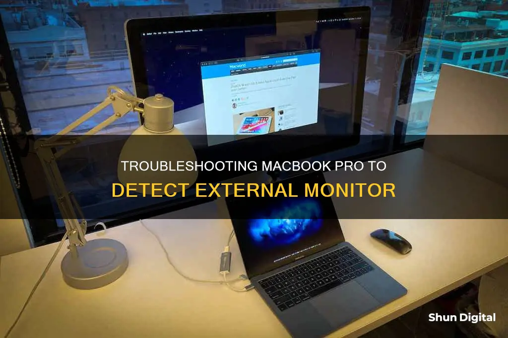 how to force macbook pro to find external monitor