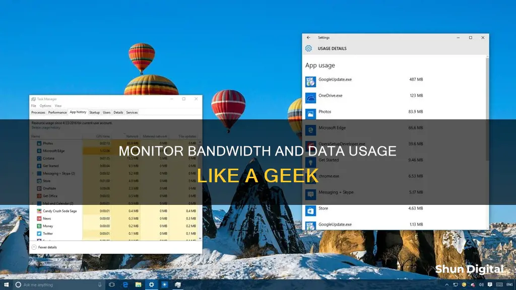 how to geek monitor bandwidth and data usage