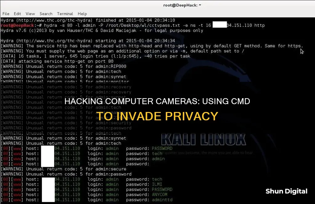 how to hack into a computer camera cmd