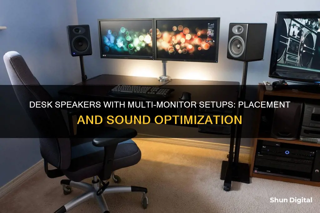 how to handle desk speakers on multi monitor setups