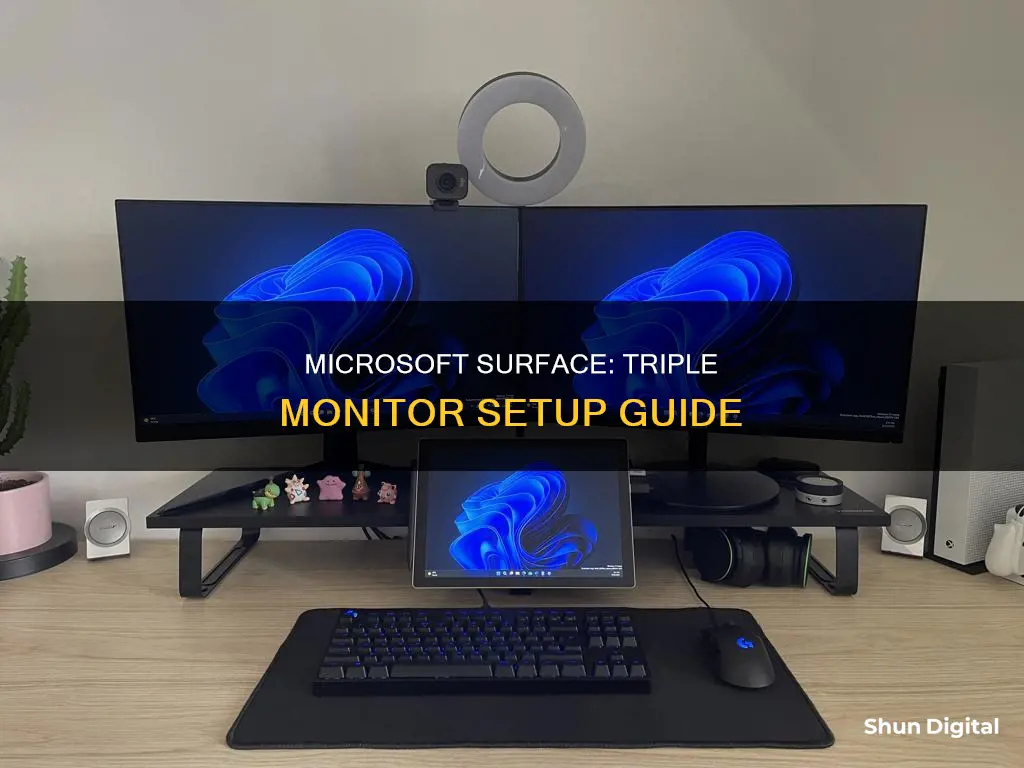 how to hook a microsoft surface up to three monitors