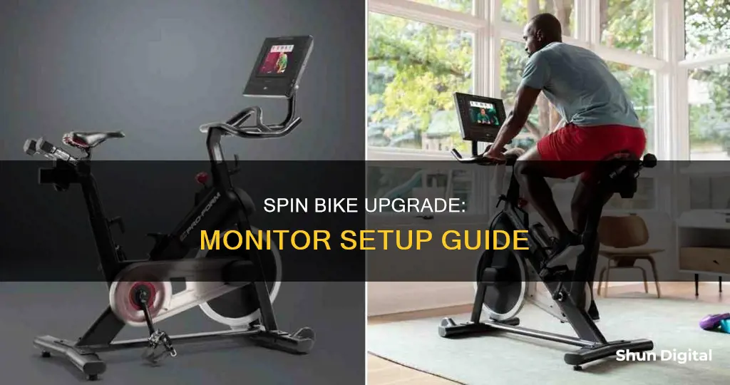 how to hook a monitor up to a spin bike