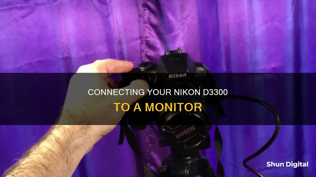 how to hook a nikon d3300 for your monitor