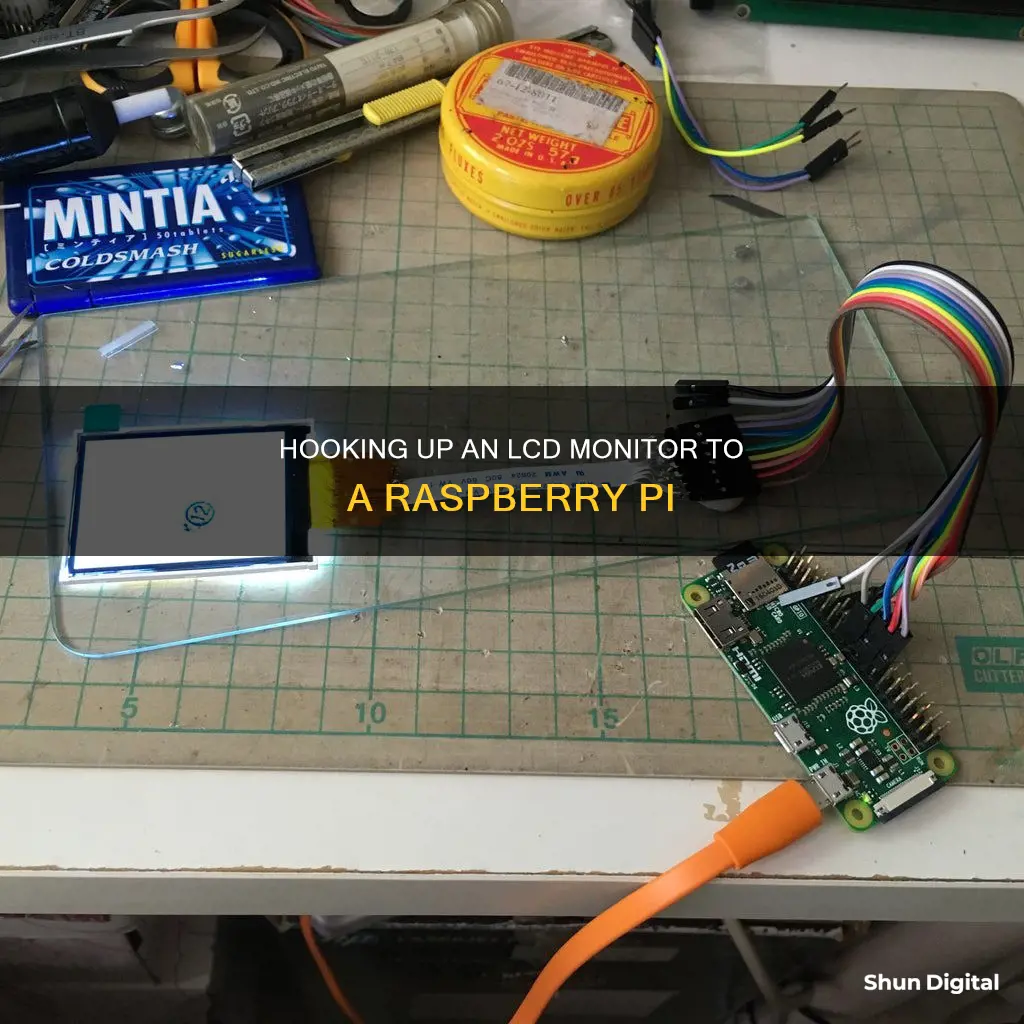 how to hook lcd monitor directly to raspberripie