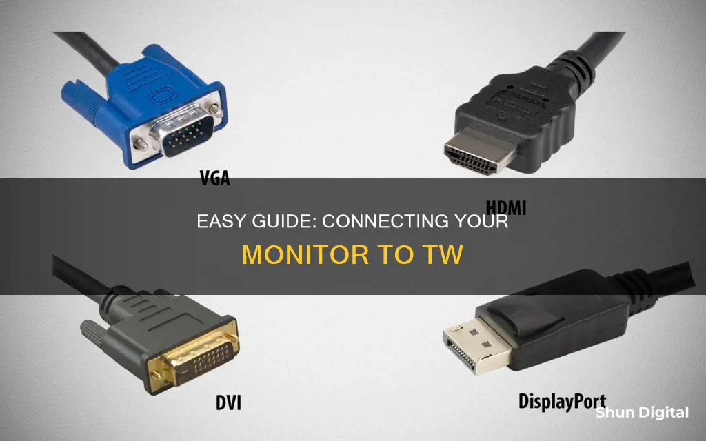 how to hook monitor to tw