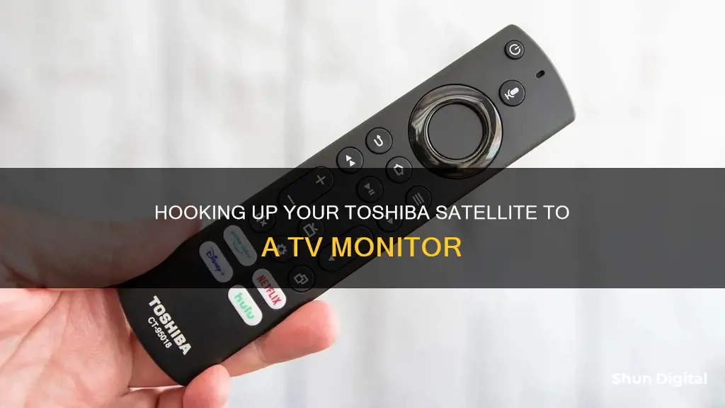 how to hook my toshiba satelite to a tv monitor