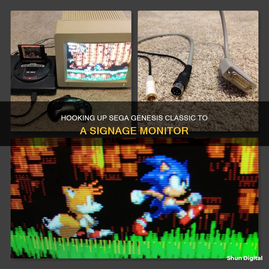 how to hook sega genesis classic to signage monitor