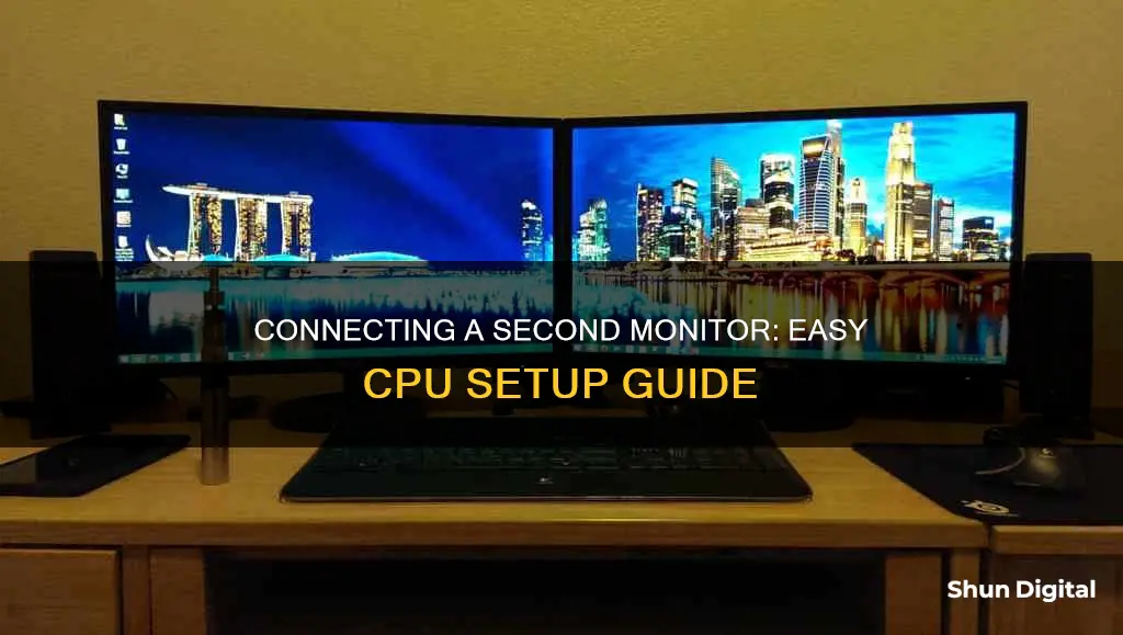 how to hook up 2nd monitor to cpu