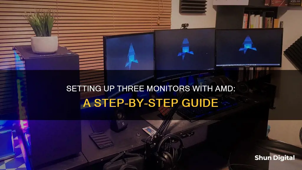 how to hook up 3 monitor with amd