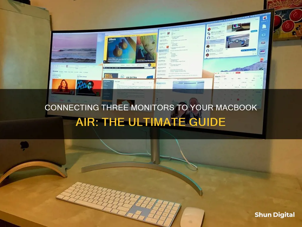 how to hook up 3 monitors to a macbook air