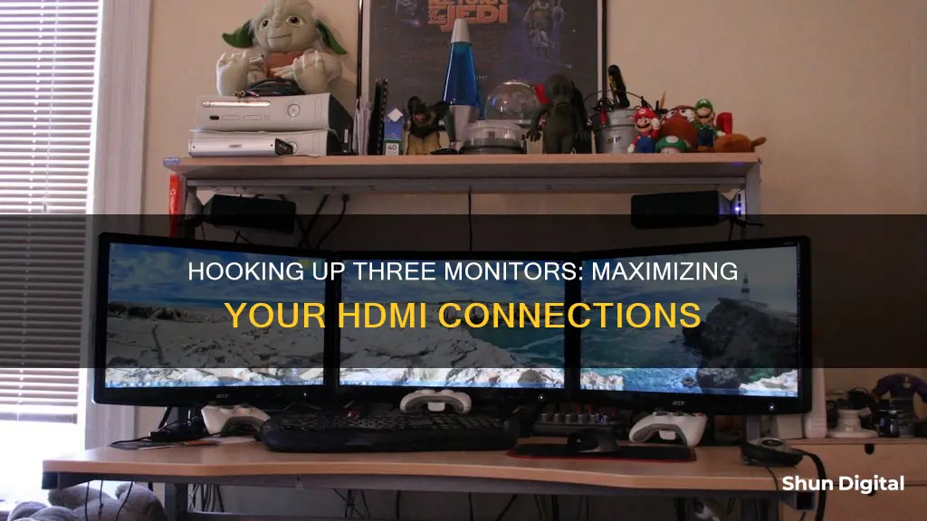 how to hook up 3 monitors with hdmi