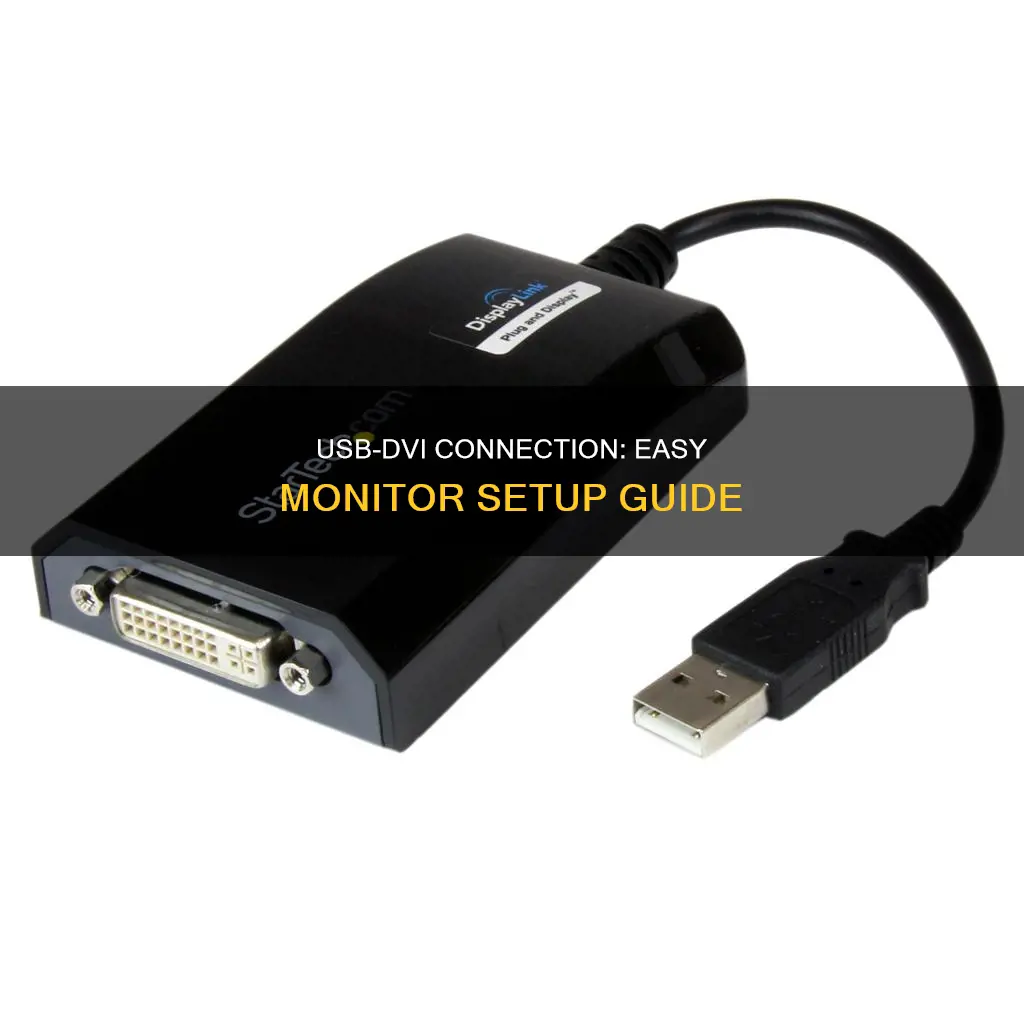 how to hook up a monitor through usb dvi