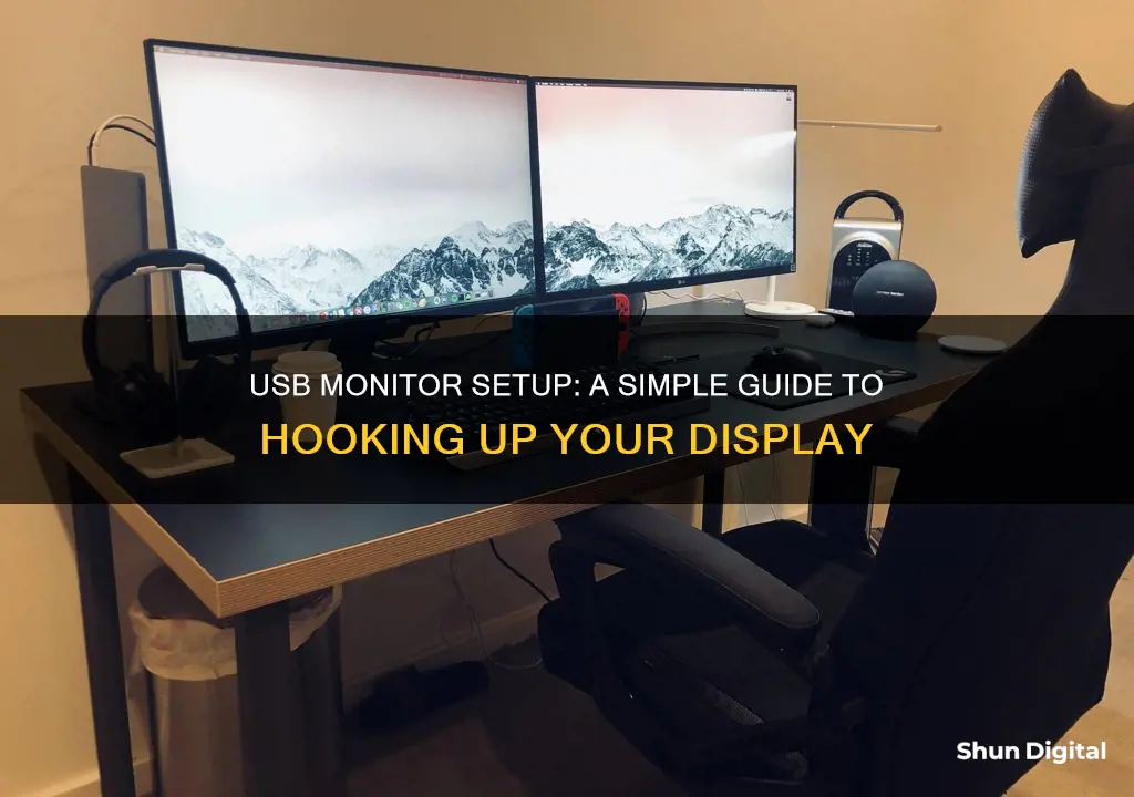 how to hook up a monitor through usb