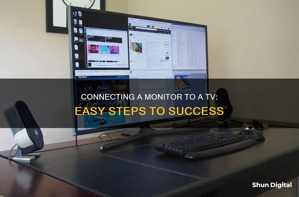 how to hook up a monitor to a tv