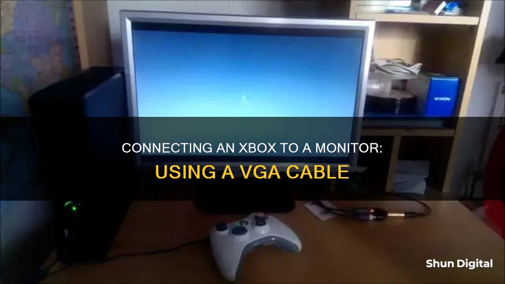 how to hook up a monitor to an xbox vga