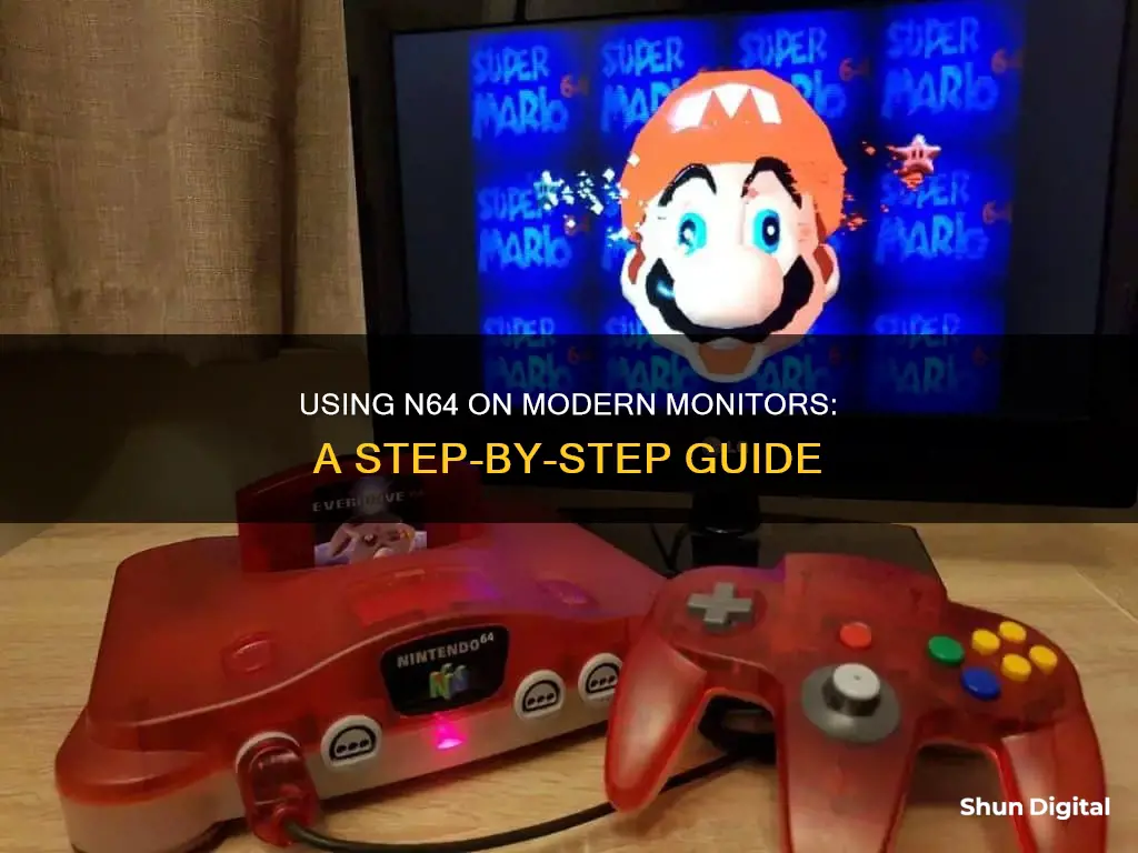 how to hook up a n64 on a modern monitor