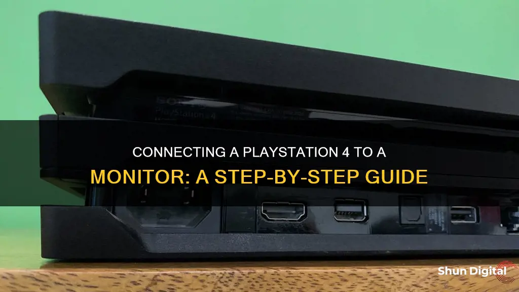 how to hook up a playstation 4 to a monitor