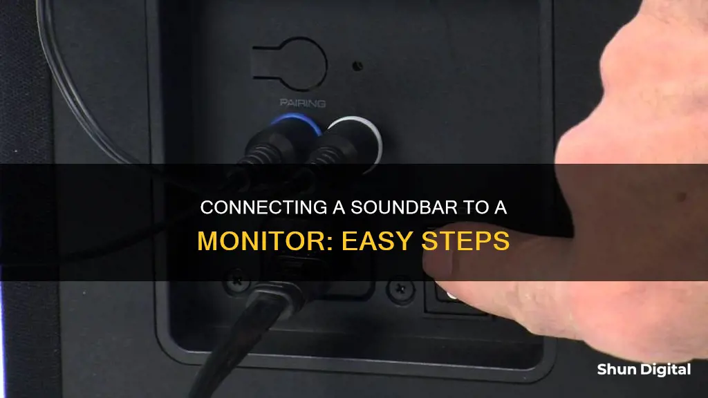 how to hook up a soundbar to a monitor