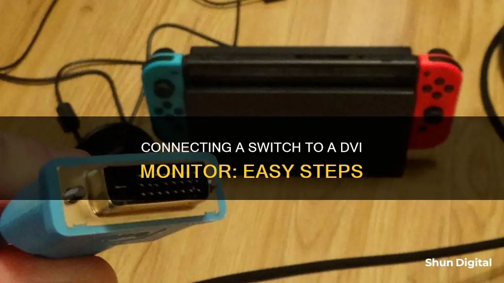 how to hook up a switch to a dvi monitor