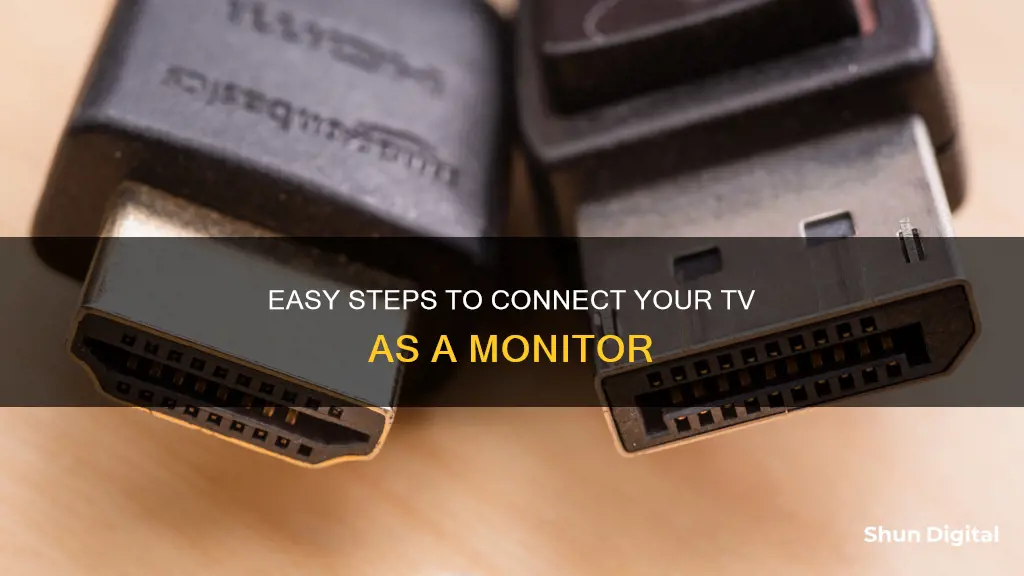 how to hook up a televsion as a monitor