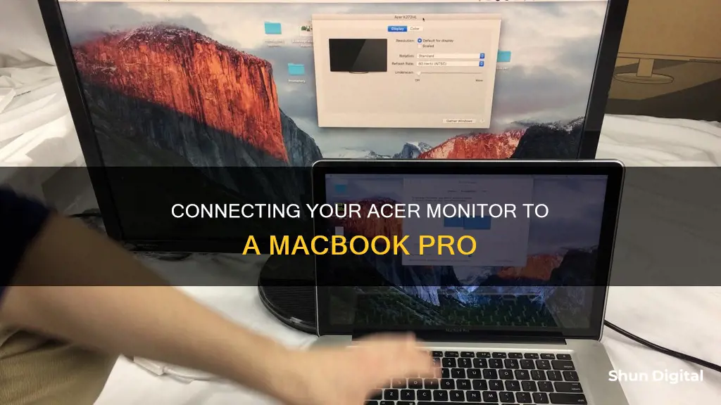 how to hook up acer monitor to macbook pro