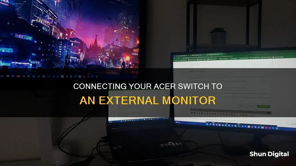 how to hook up acer switch to monitor