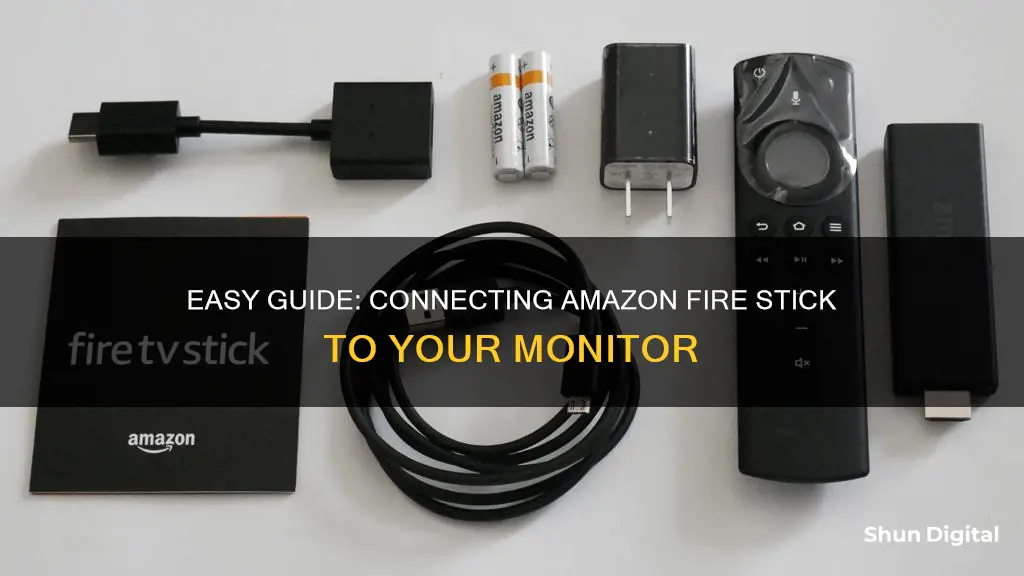 how to hook up amazon fire stick to monitor