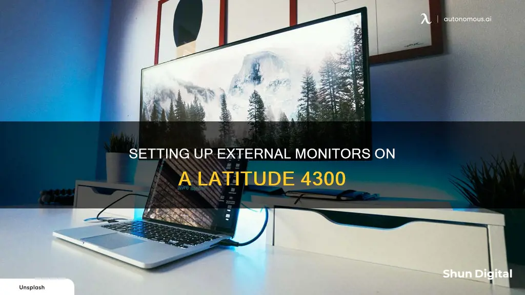 how to hook up an exernal monitor to a latitudee4300