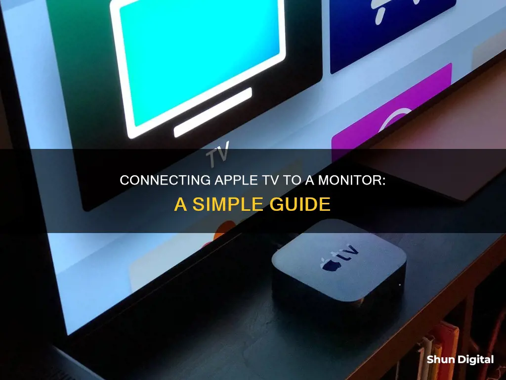 how to hook up apple tv to a monitor