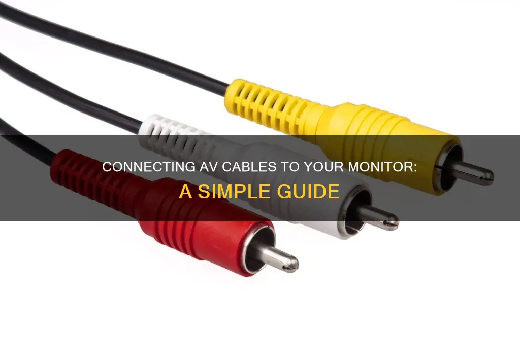 how to hook up av cables to monitor