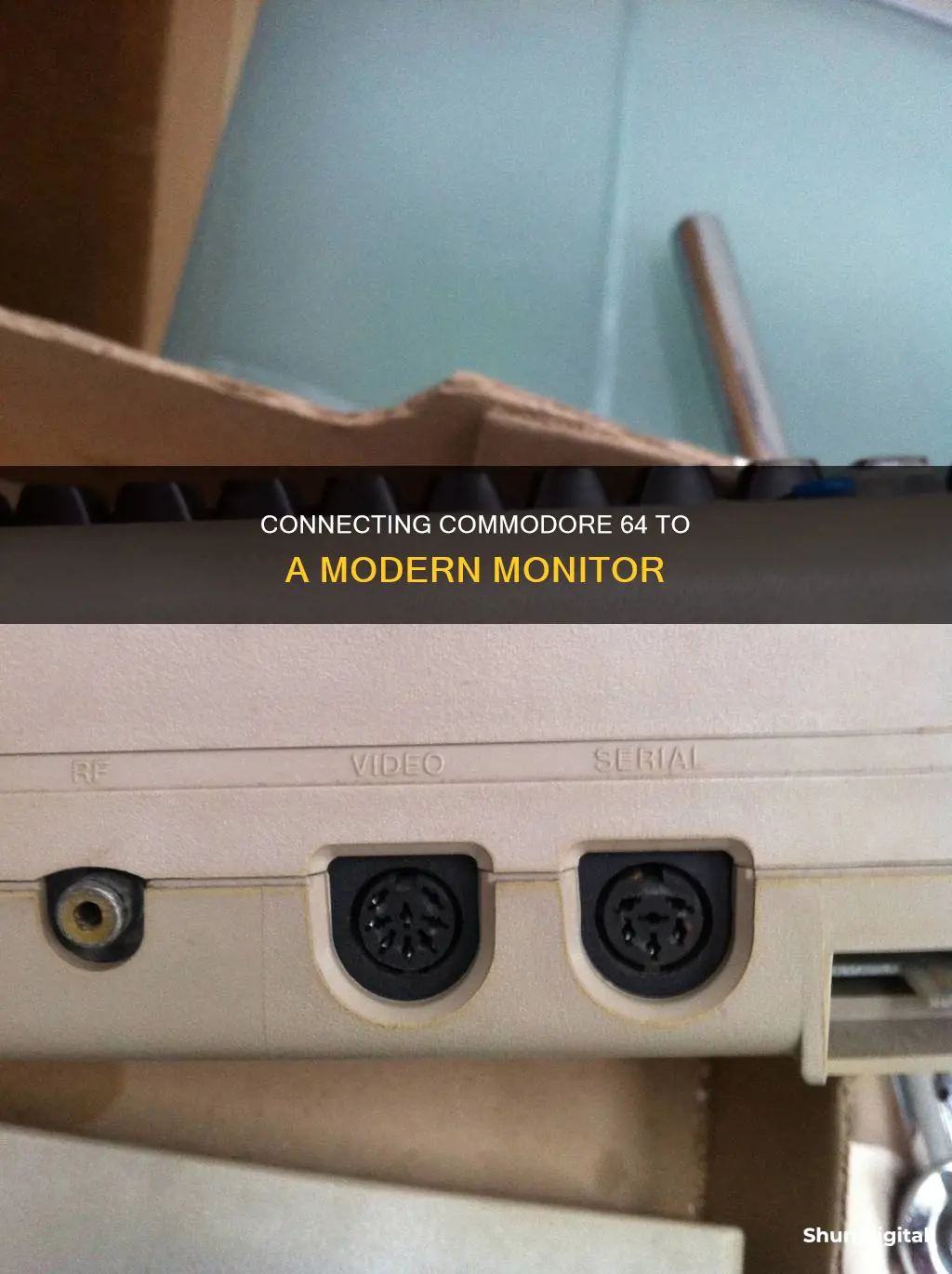 how to hook up commodore 64 to monitor