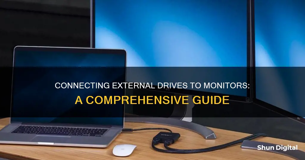 how to hook up external drive to monitor