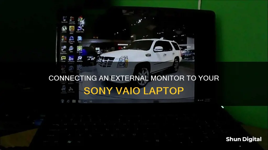 how to hook up external monitor to sony vaio