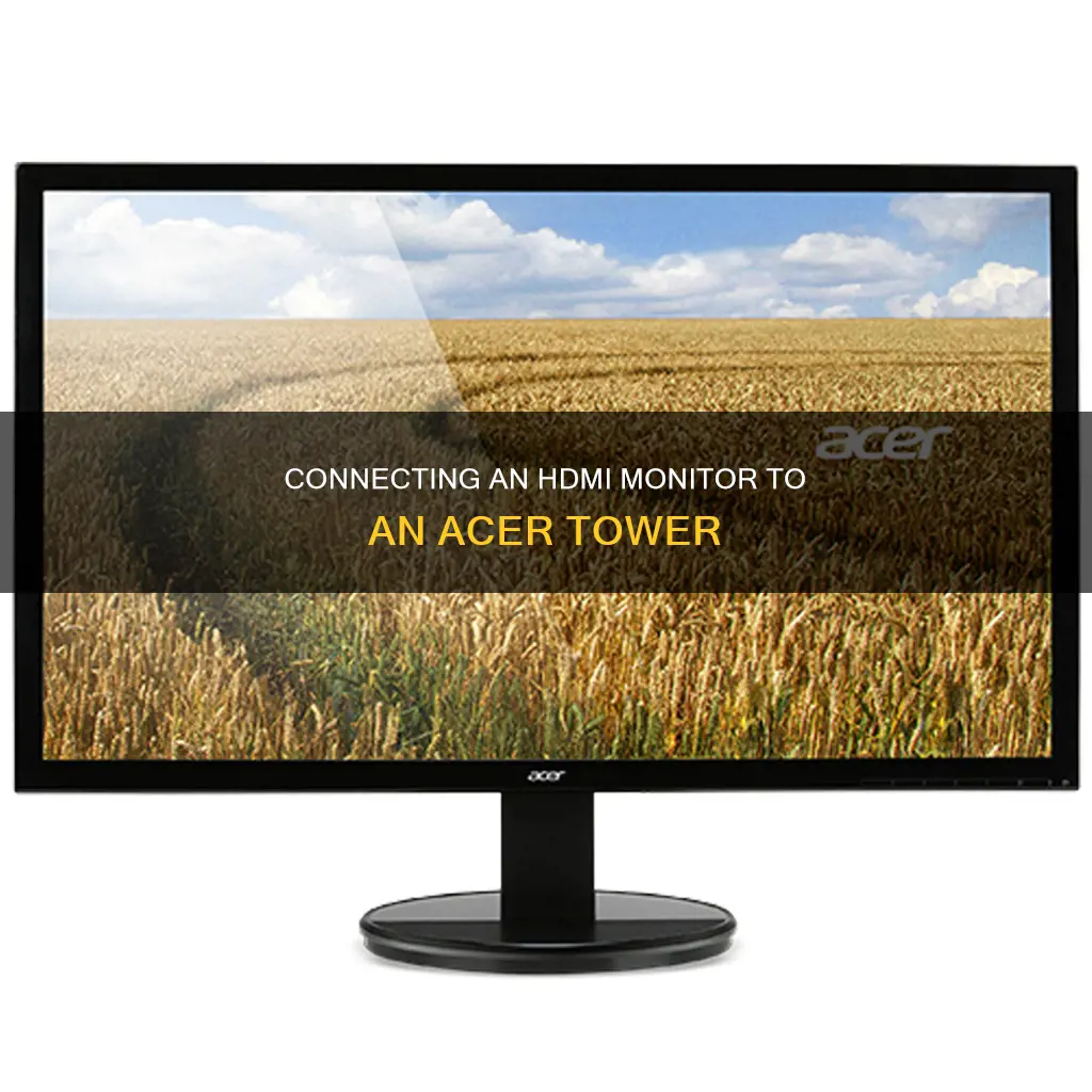 how to hook up hdmi monitor to acer tower