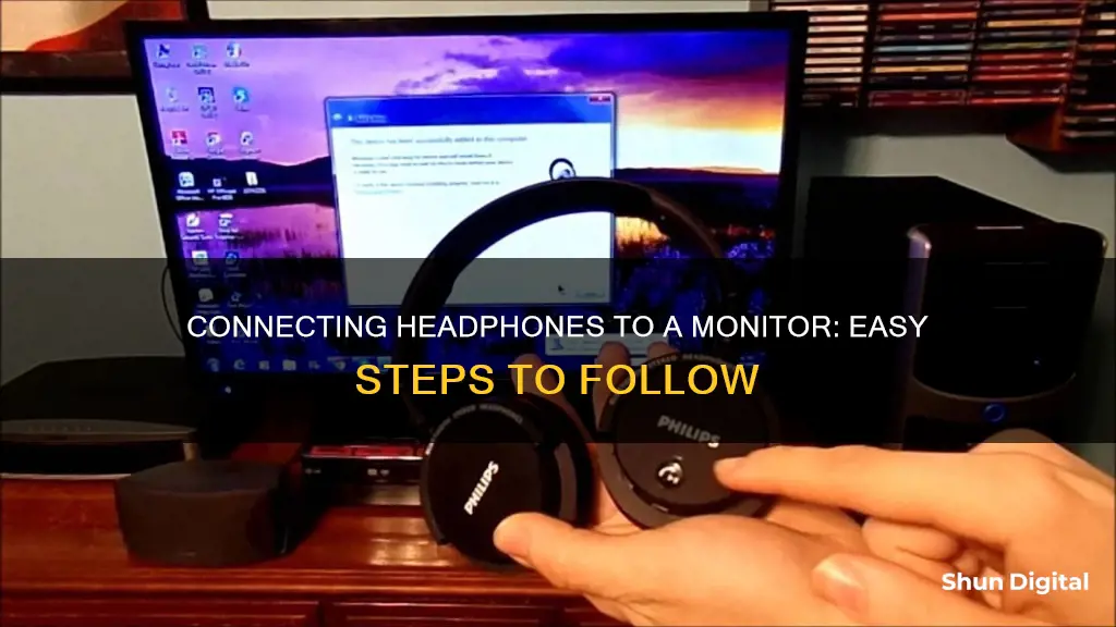 how to hook up headphones to a monitor