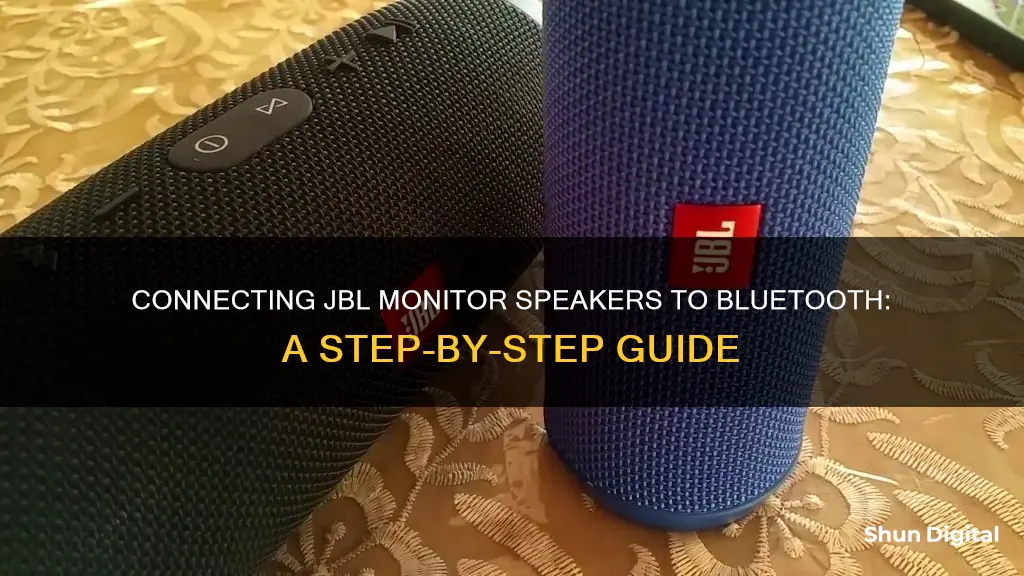 how to hook up jbl monitor speaker to bluetooth