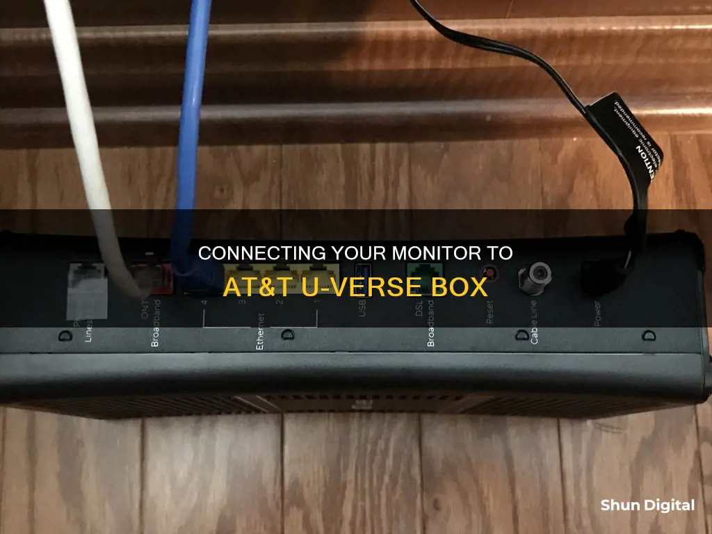 how to hook up monitor to att uverse box